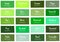 Green Tone Color Shade Background with Code and Name