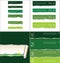 Green torn paper background with space for text, collection