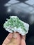 Green tourmaline bunch cluster with matrix mineral specimen from Afghanistan