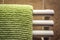 Green towel on radiator