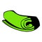 Green towel rolled up icon, icon cartoon