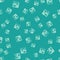 Green Trading courses icon isolated seamless pattern on green background. Distance learning finance management, buying