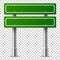Green traffic sign. Road board text panel, location street way signage template direction highway city signpost