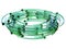 Green transparent arrows wreath 3D