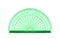 green transparent protractor isolated