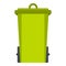 Green trash bin icon isolated