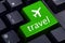 Green travel button on the keyboard