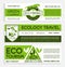 Green travel and ecotourism banner template design