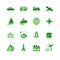 Green travel icons