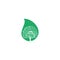 Green tree drop shape concept vector logo design.