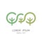 Green tree family logo - heredity and variability