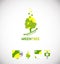Green tree logo icon design