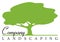 Green tree logo for a landscaping or an arborist tree service company