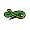 green tree python animal snake color icon vector illustration