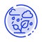 Green, Trees, Cloud, Leaf Blue Dotted Line Line Icon