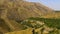 Green trees on slopes of Armenian hills, beautiful nature geology, aerial view