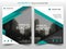 Green Triangle Brochure annual report Leaflet Flyer template design, book cover layout design, abstract business presentation