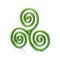 Green Triskele symbol