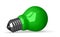 Green tungsten light bulb lying