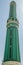 Green or turquoise minaret of an Islamic mosque
