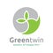 Green Twin - Tea Leaf and Pair Logo Template