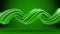 Green twisted spiral shape 3D rendering with DOF