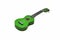 Green Ukulele guitar isolated