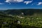 Green Valley Helenental With Remote Settlement, Castle Ruins And Villas At Baden Near Vienna In Austria