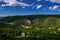 Green Valley Helenental With Remote Settlement, Castle Ruins And Villas At Baden Near Vienna In Austria