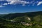 Green Valley Helenental With Remote Settlement, Castle Ruins And Villas At Baden Near Vienna In Austria