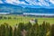 Green valley with St. Coloman Pilgrimage Curch in Schwangau, Bavaria, Germany