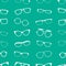 Green vector glasses, sunglasses seamless pattern