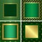 Green vector golden decorative frames