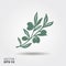 Green vector olive branch logo