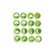 Green vector weather icons for internet websites use