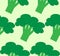 Green vegetable background. Broccoli seamless pattern. Fresh healthy organic vegan food template