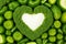 Green Vegetables Heart Shaped Banner.AI Generated