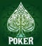 Green velvet Vintage Poker badge