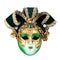 Green Venetian mask