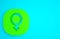 Green Venus symbol icon isolated on blue background. Astrology, numerology, horoscope, astronomy. Minimalism concept. 3d