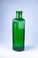 Green victorian home use chemicals bottle, Not to be taken sign, vintage glassware dusty oldtimes common household item