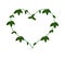 Green Vine Leaves in A Heart Shape Wreath