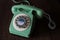 Green Vintage Rotary Dial Telephone