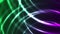 Green violet neon shiny waves video animation