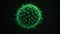 Green Viral Microbe Close-Up