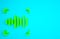 Green Voice recognition icon isolated on blue background. Voice biometric access authentication for personal identity