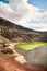 Green volcanic lake Charco de los Clicos at Lanzarote