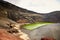 Green volcanic lake Charco de los Clicos at Lanzarote