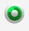 Green volume knob with bright illumination.