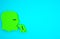 Green Vomiting man icon isolated on blue background. Symptom of disease, problem with health. Nausea, food poisoning
